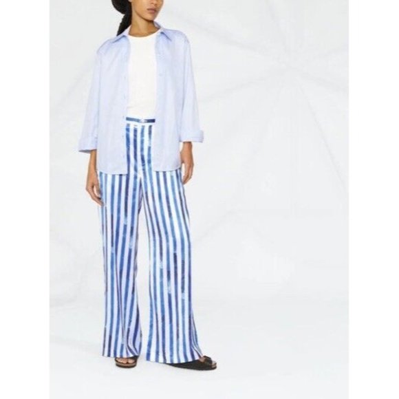 Polo Ralph Lauren Pants - NEW Polo Ralph Lauren High-Rise Wide-Leg Pants in Heritage Royal/White (Size 4)